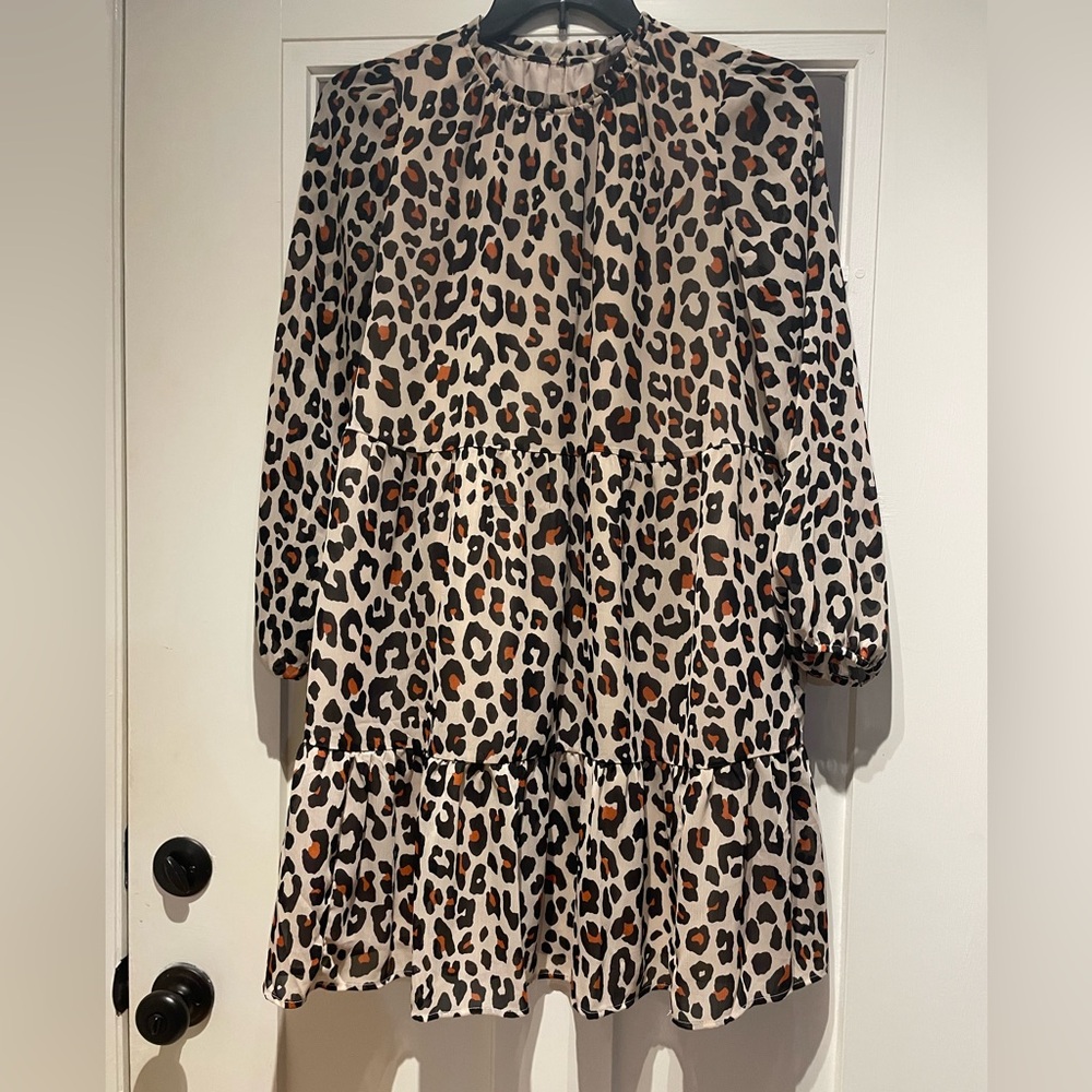 LOFT Leopard Print Mini Dress